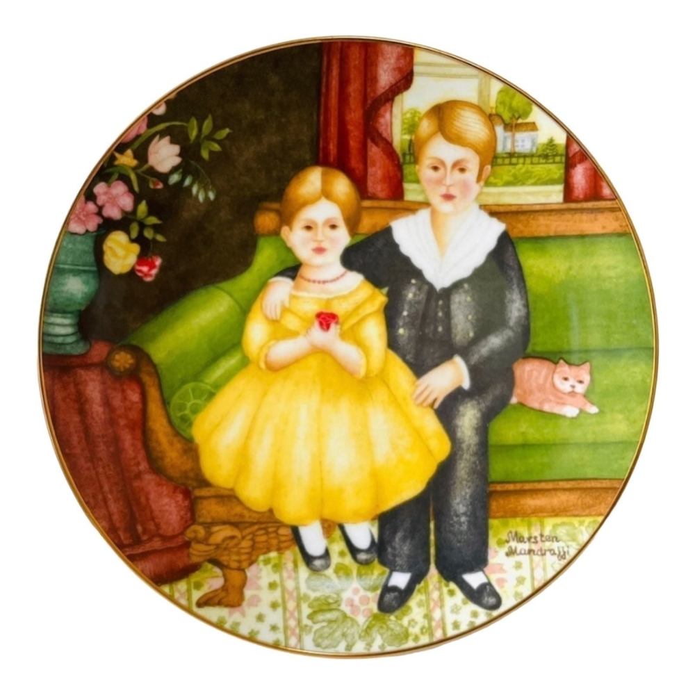 Vintage 1987 Knowles Ellen John Parlor Collector Plate Marsten Mandrajji 8.5"